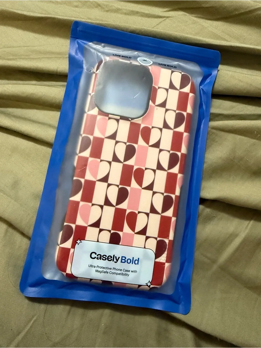 Casely Pink and Red Heart Phone Case